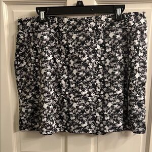 Tranquility Black and White A-Line Mini Skirt